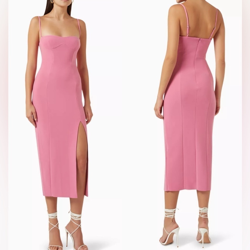 BEC + BRIDGE Marisol Midi Dress in Bonded Stretch Midi Crepe Dress sz 8 - Picture 1 of 5